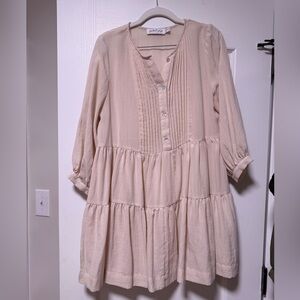 Petal & Pup Blush Pink Button-Front Dress
